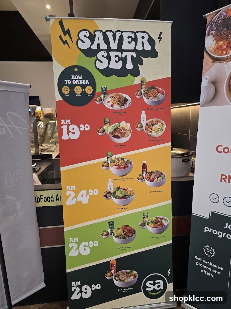 Saver Set Menu