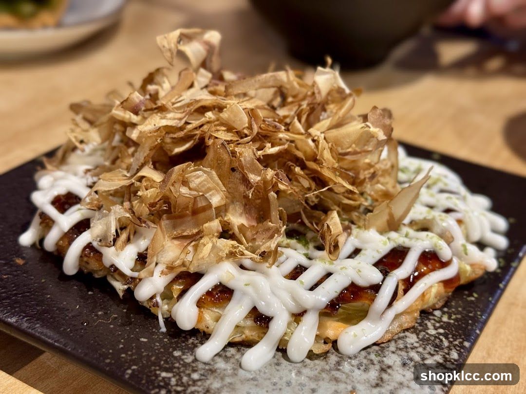 Okonomiyaki with Bonito Flakes