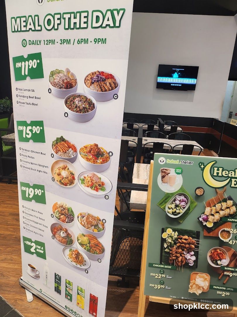 Meal of the Day and Healthy Eats Menu