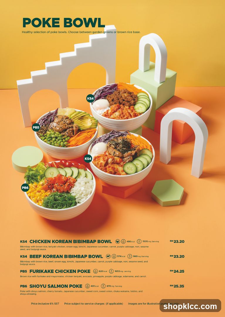 Poke Bowl Menu