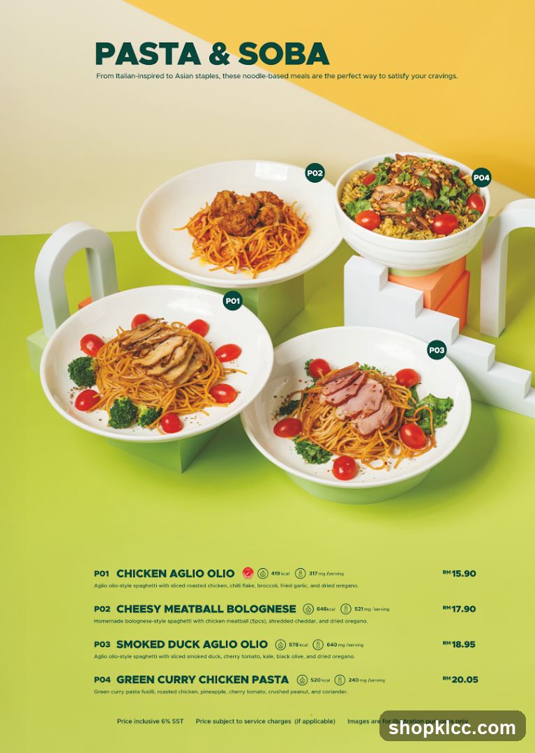 Pasta & Soba Menu