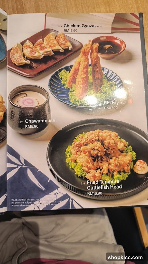 Japanese Food Menu
