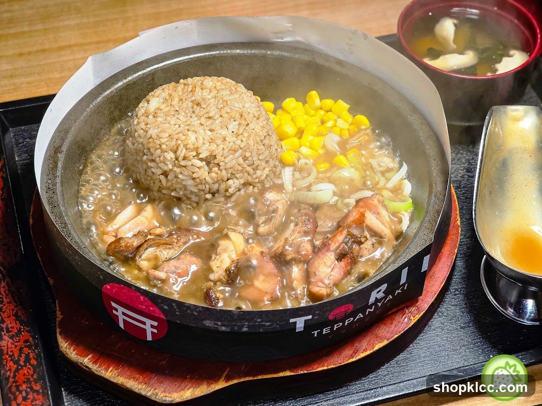 Teppanyaki Chicken with Rice and Soup