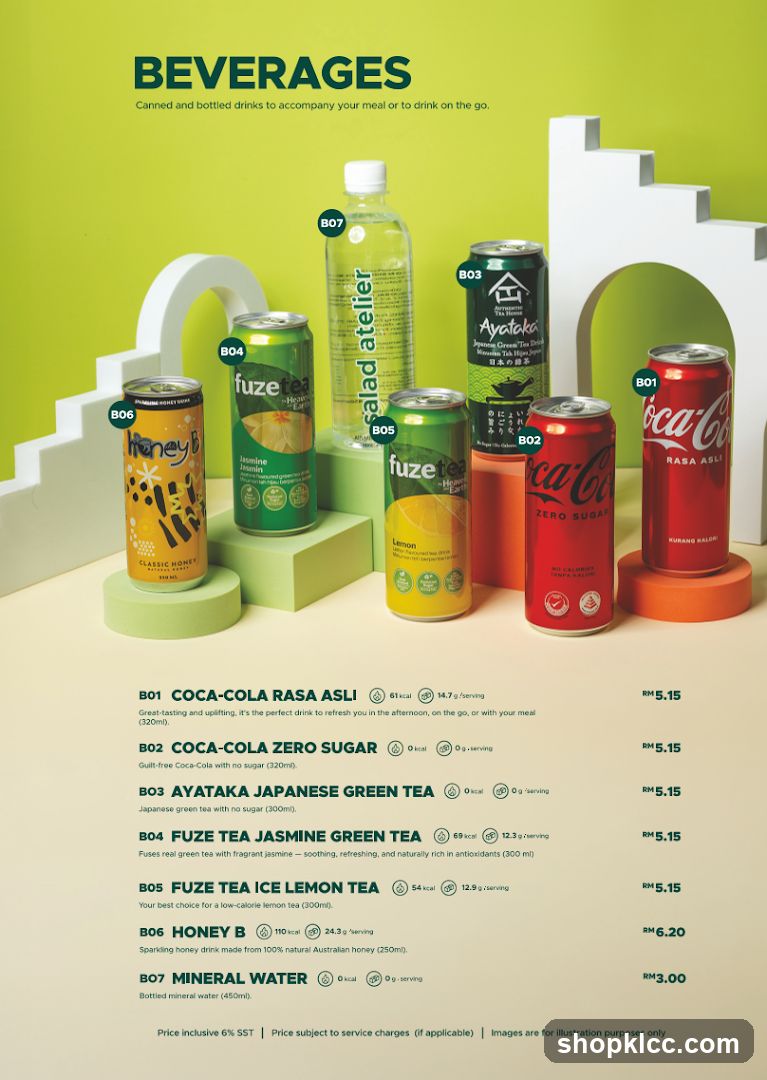 Beverages Menu Display