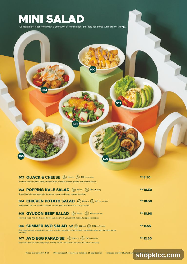 Mini Salad Menu