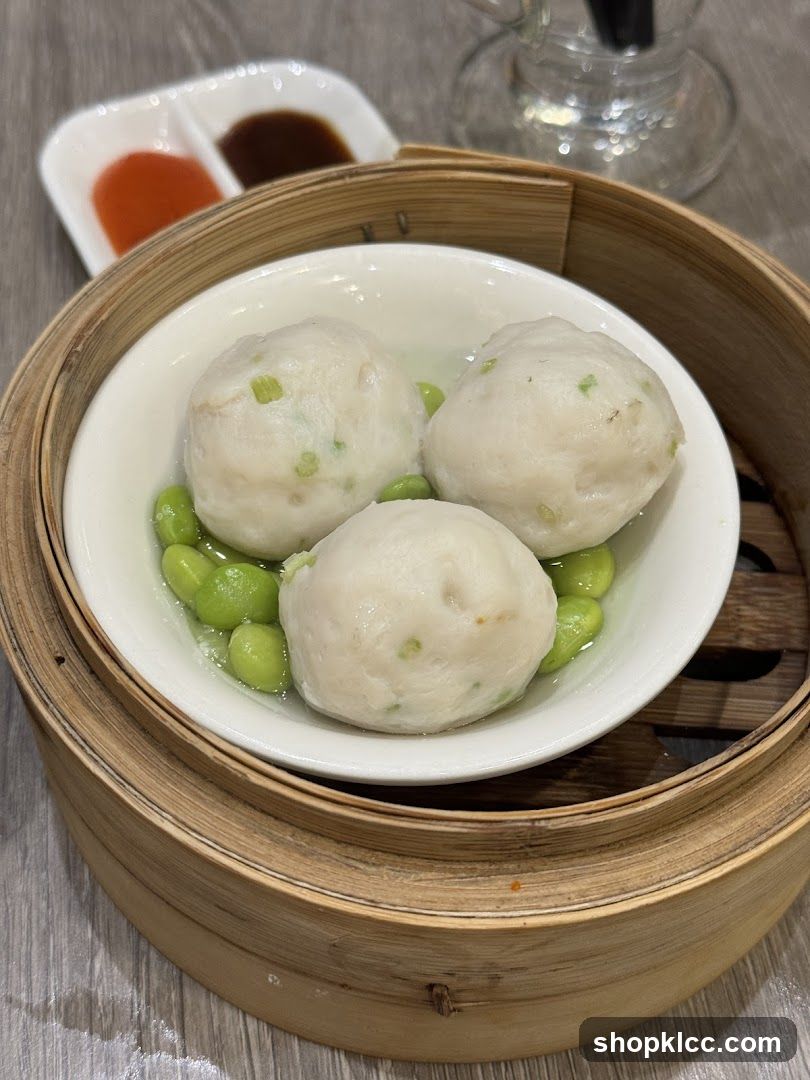 Steamed Fish Balls with Edamame