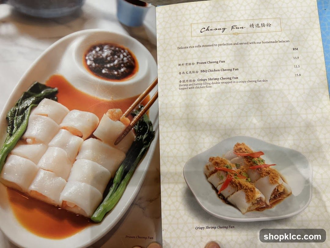 Cheong Fun Menu