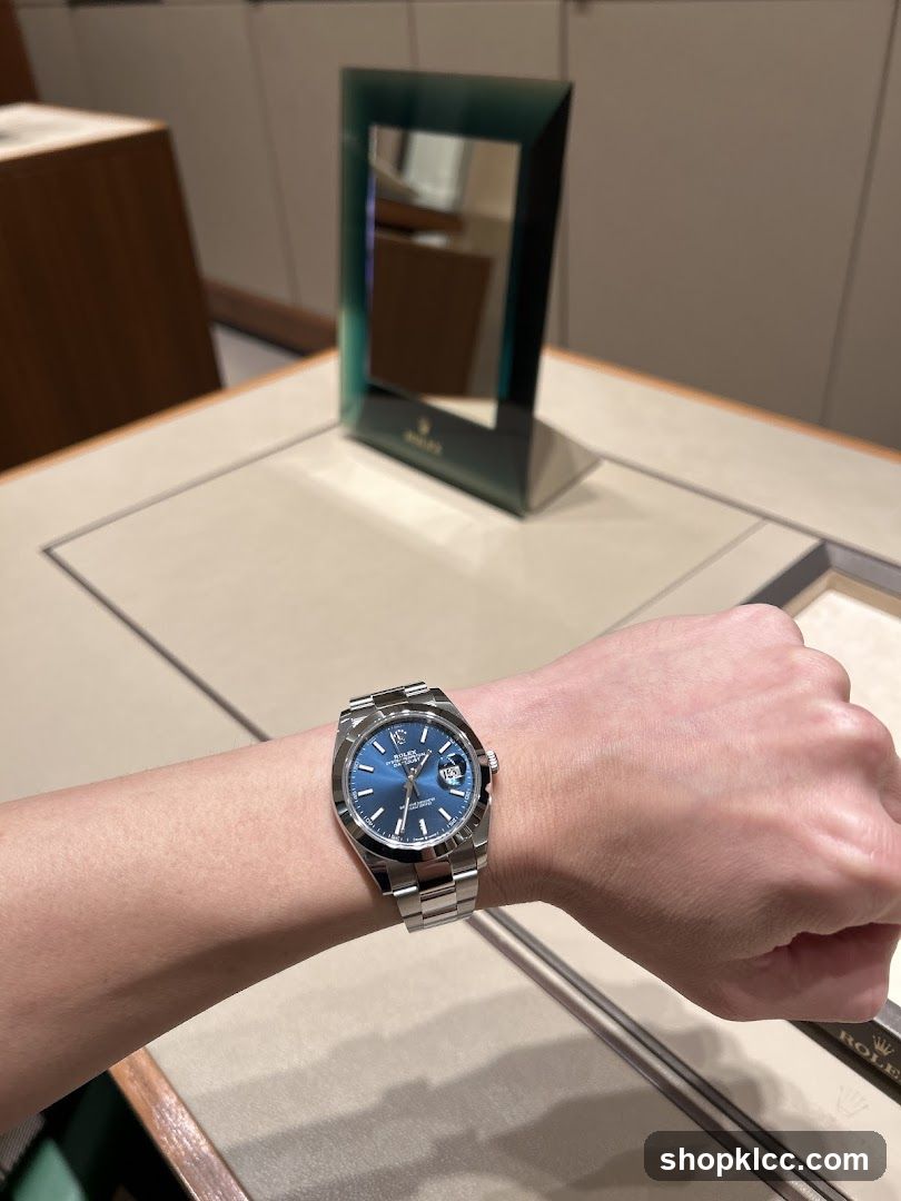 Wristwatch on display