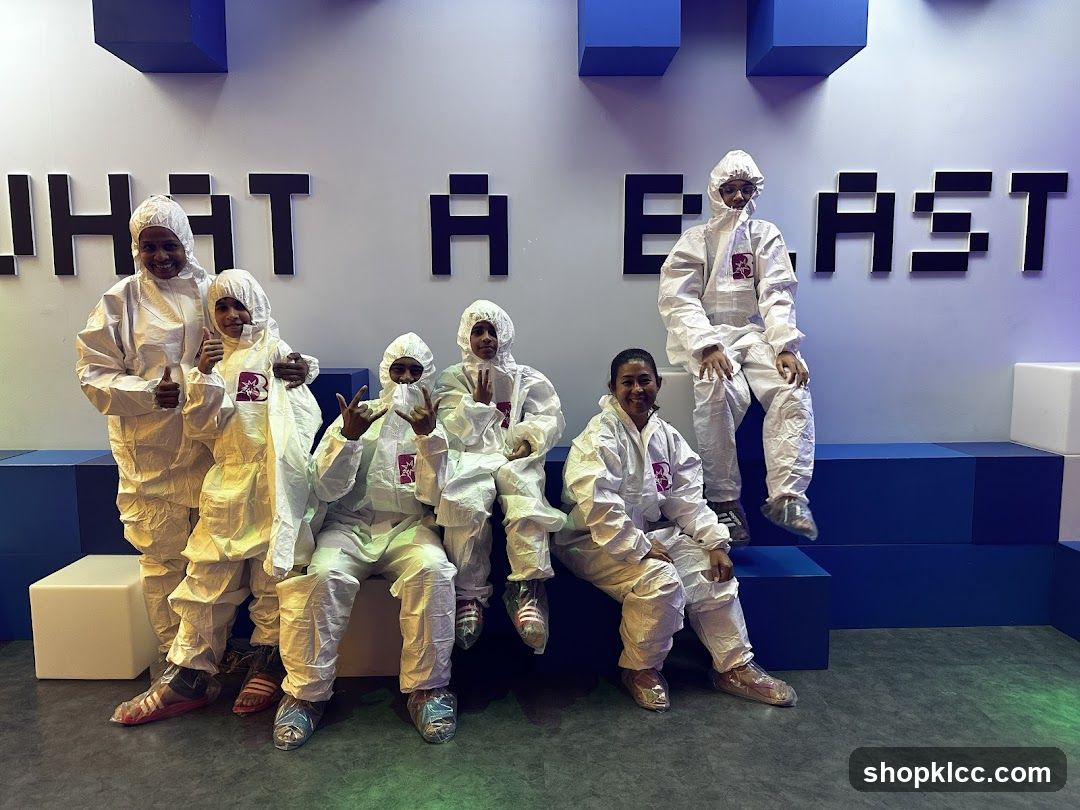 Group in protective suits