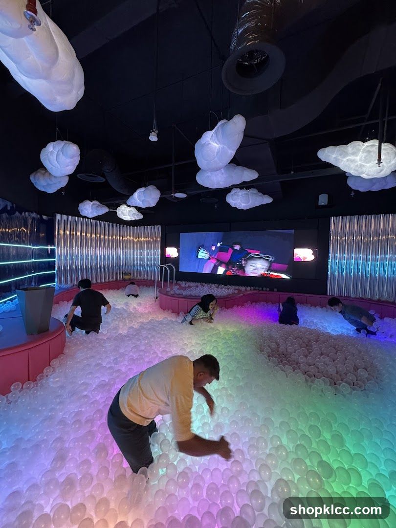 Ball Pit with Cloud Decorations