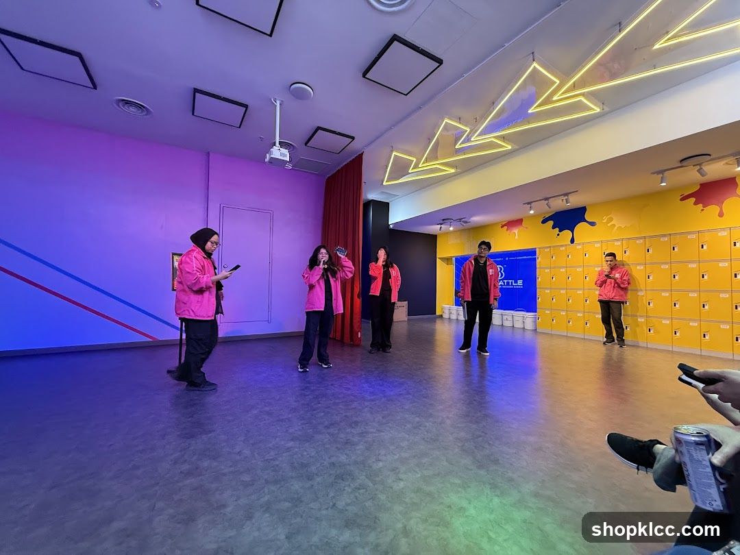 People in a brightly lit room