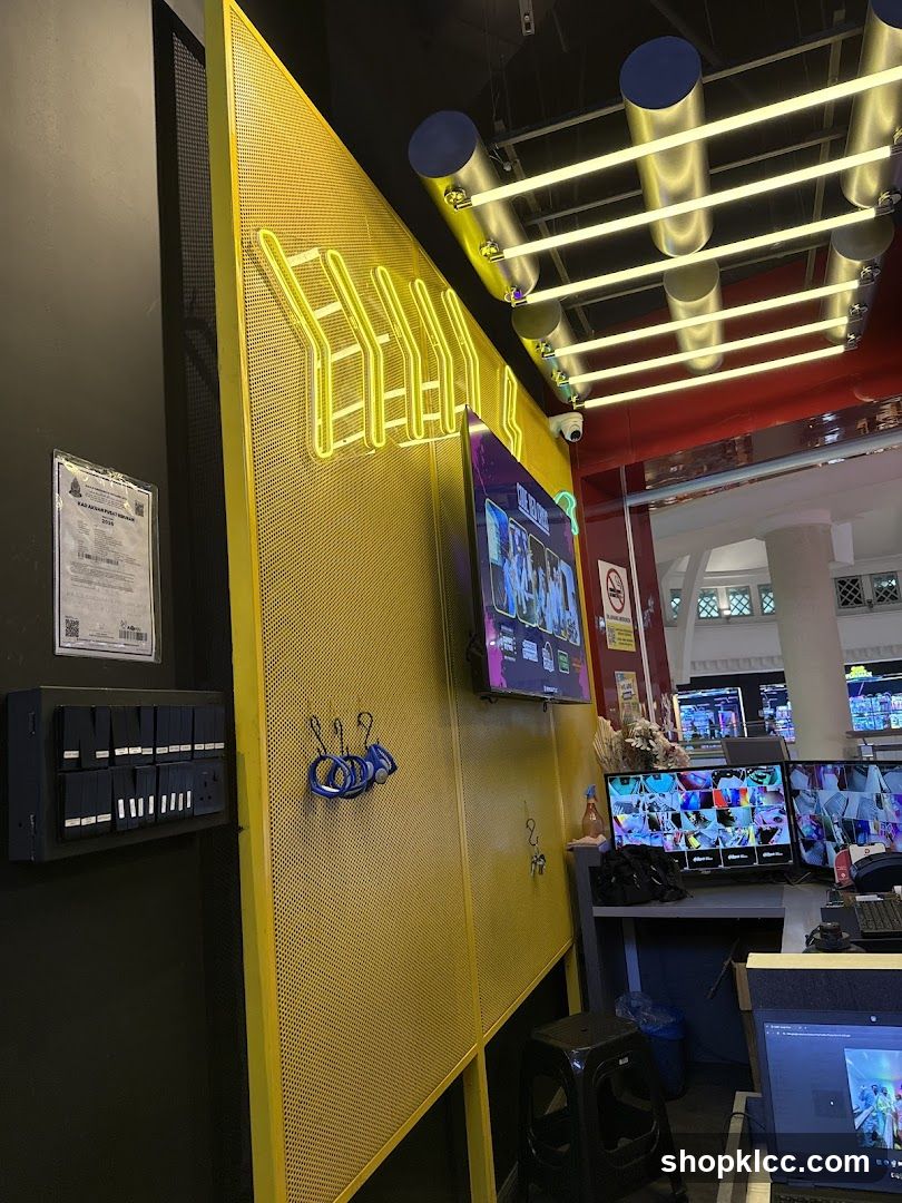 Neon Sign and Monitors