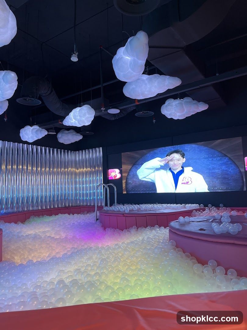 Ball Pit with Cloud Decorations