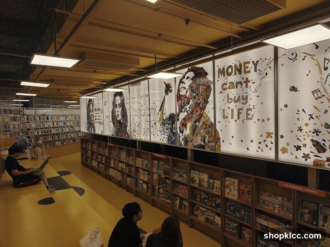 Library Interior with Artwork