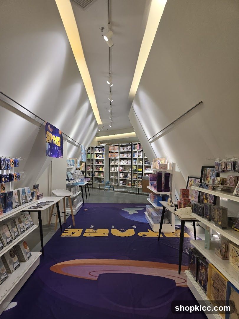 Interior of a store with shelves of merchandise