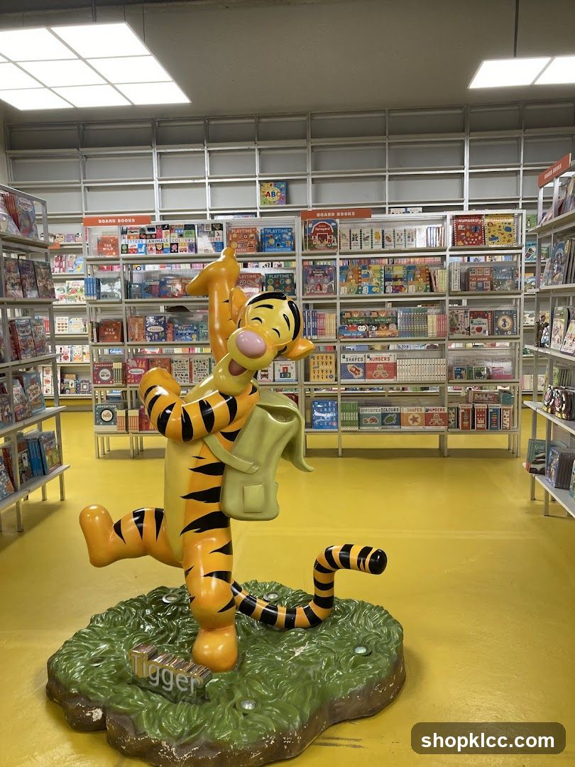 Tigger Statue in Bookstore