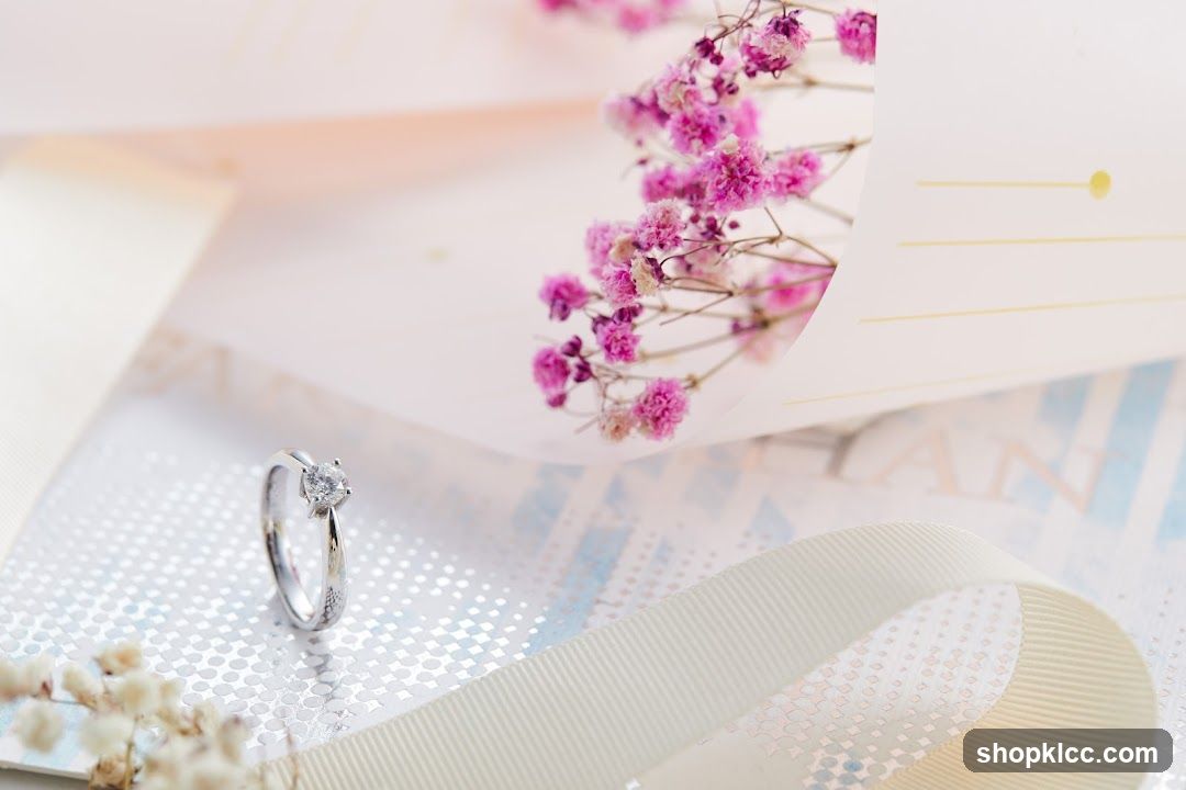 Diamond Ring with Flowers