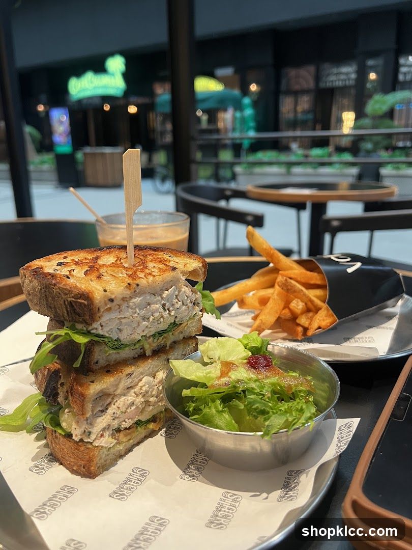 Chicken Sandwich with Fries and Salad