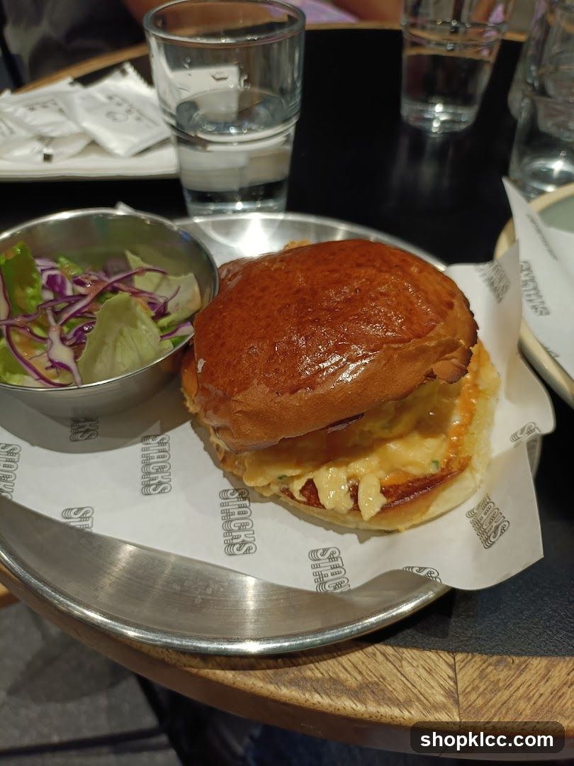 Burger and Salad