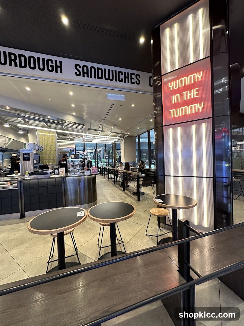 Interior of a sandwich shop