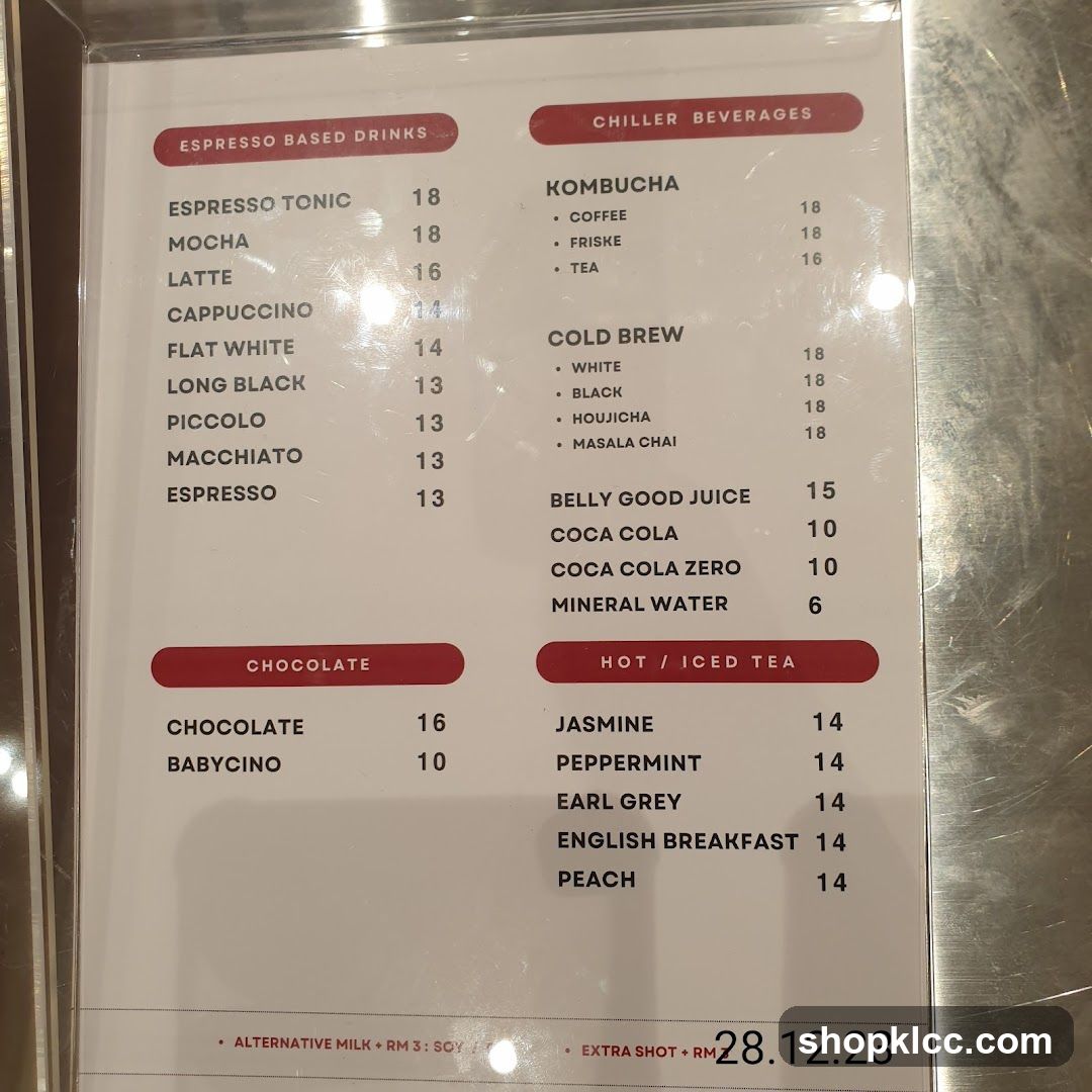 Beverage Menu