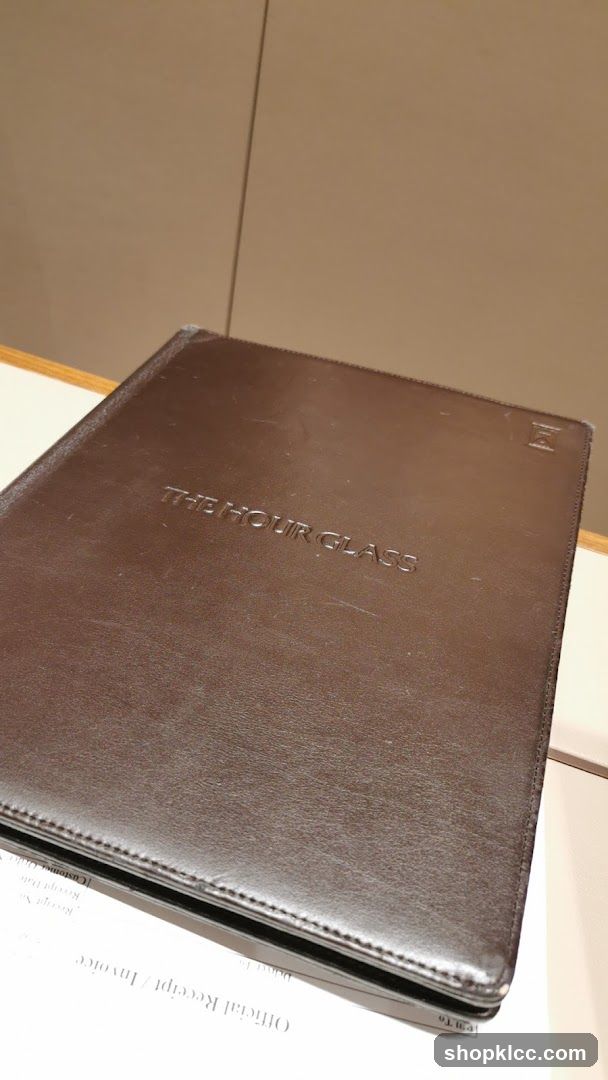 The Hour Glass Menu Folder