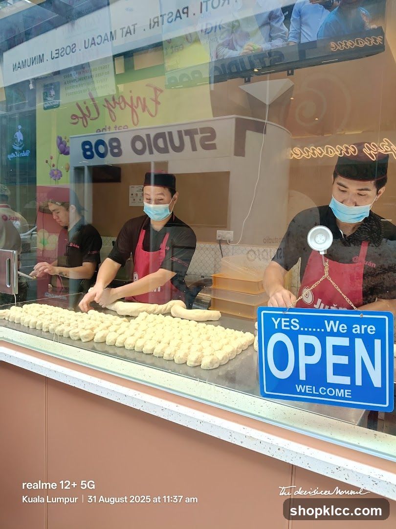 Bakers preparing dough