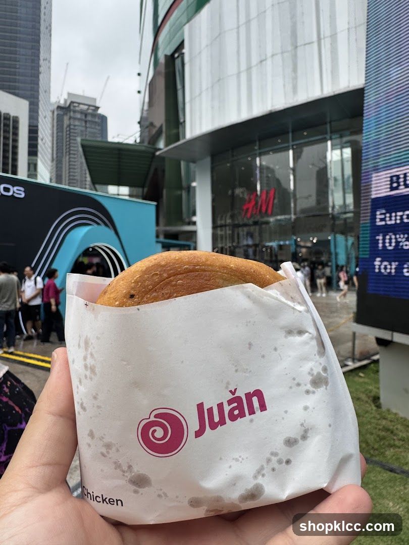 Burger in wrapper