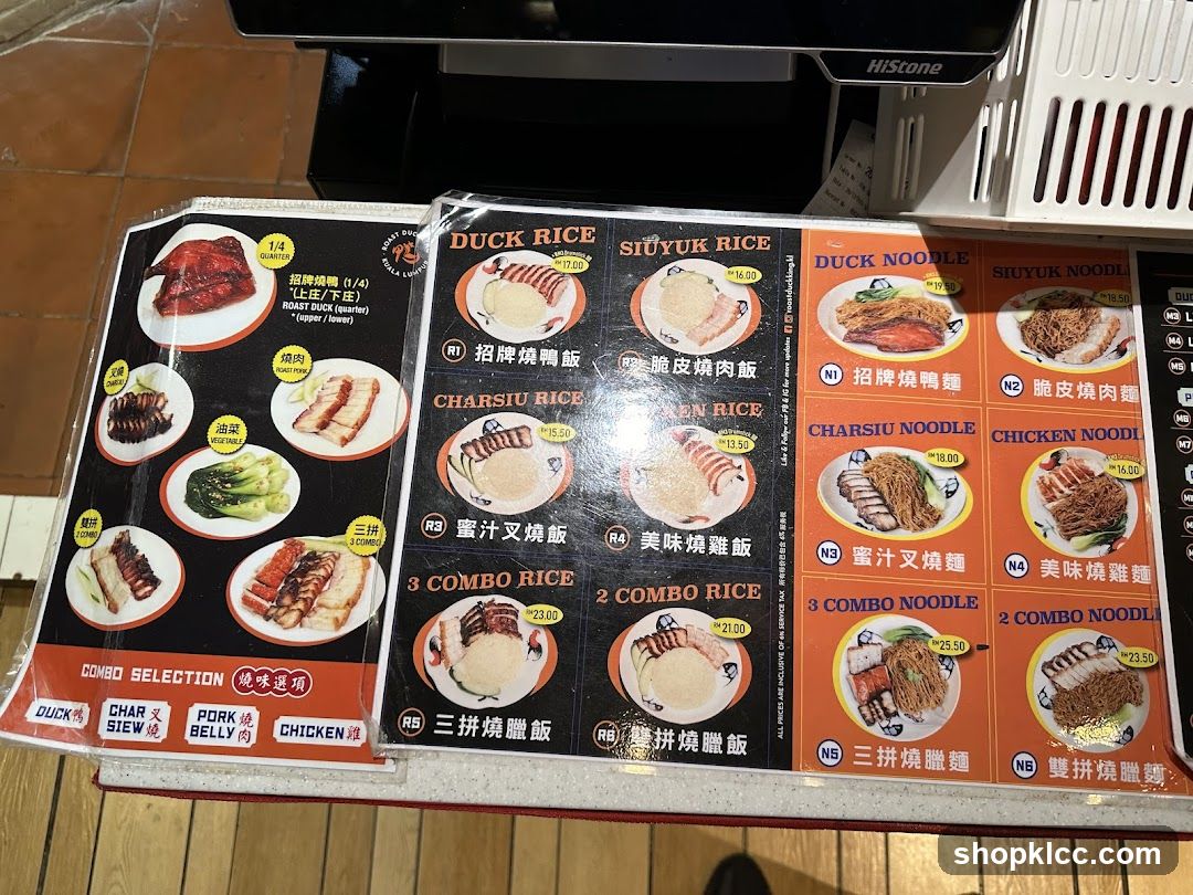 Roast Duck King Menu