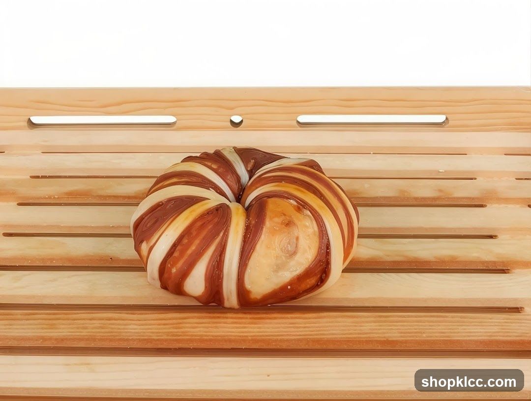 Swirled Bread on Wooden Tray