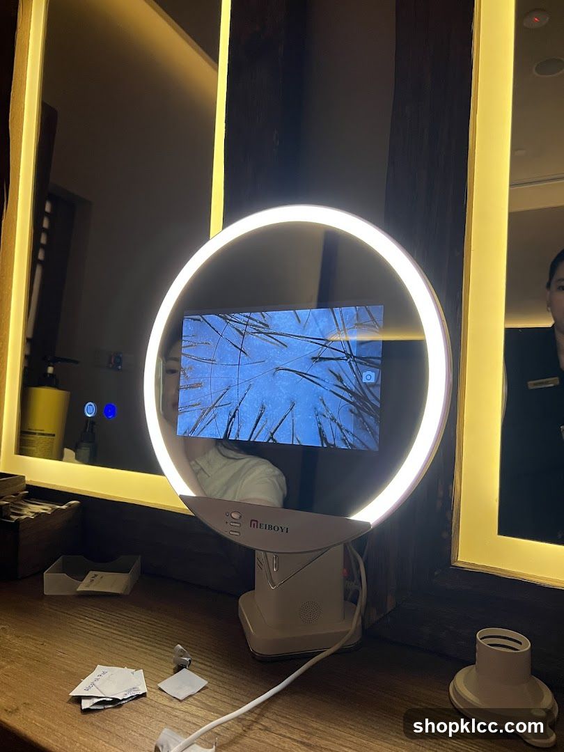 Magnifying Mirror with LED Ring Light