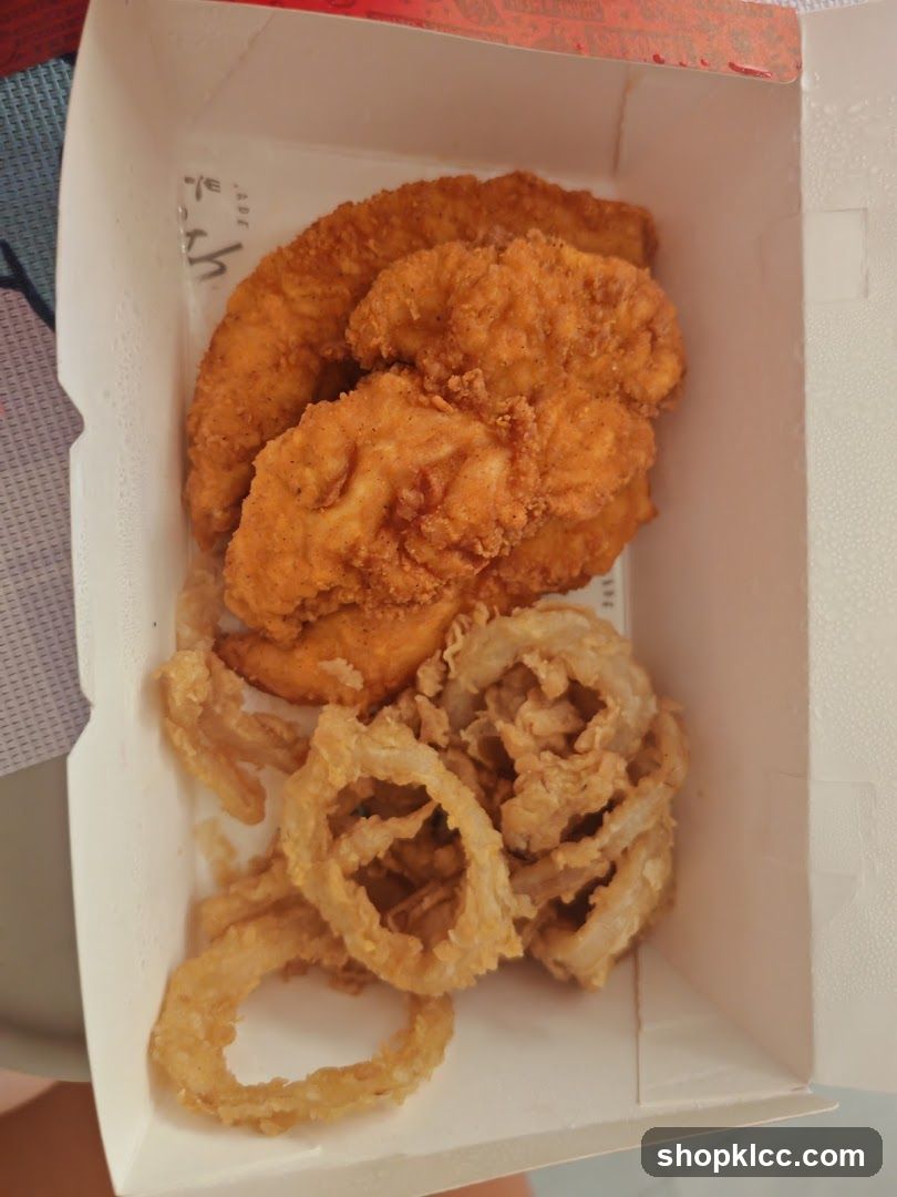 Fried Chicken and Onion Rings