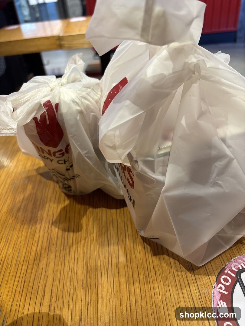 Takeout Bags on Table