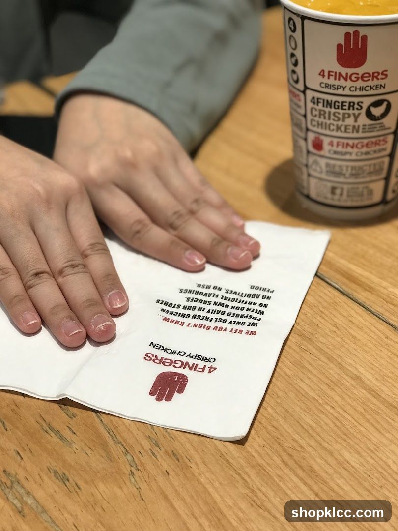 4 Fingers Crispy Chicken Cup and Napkin