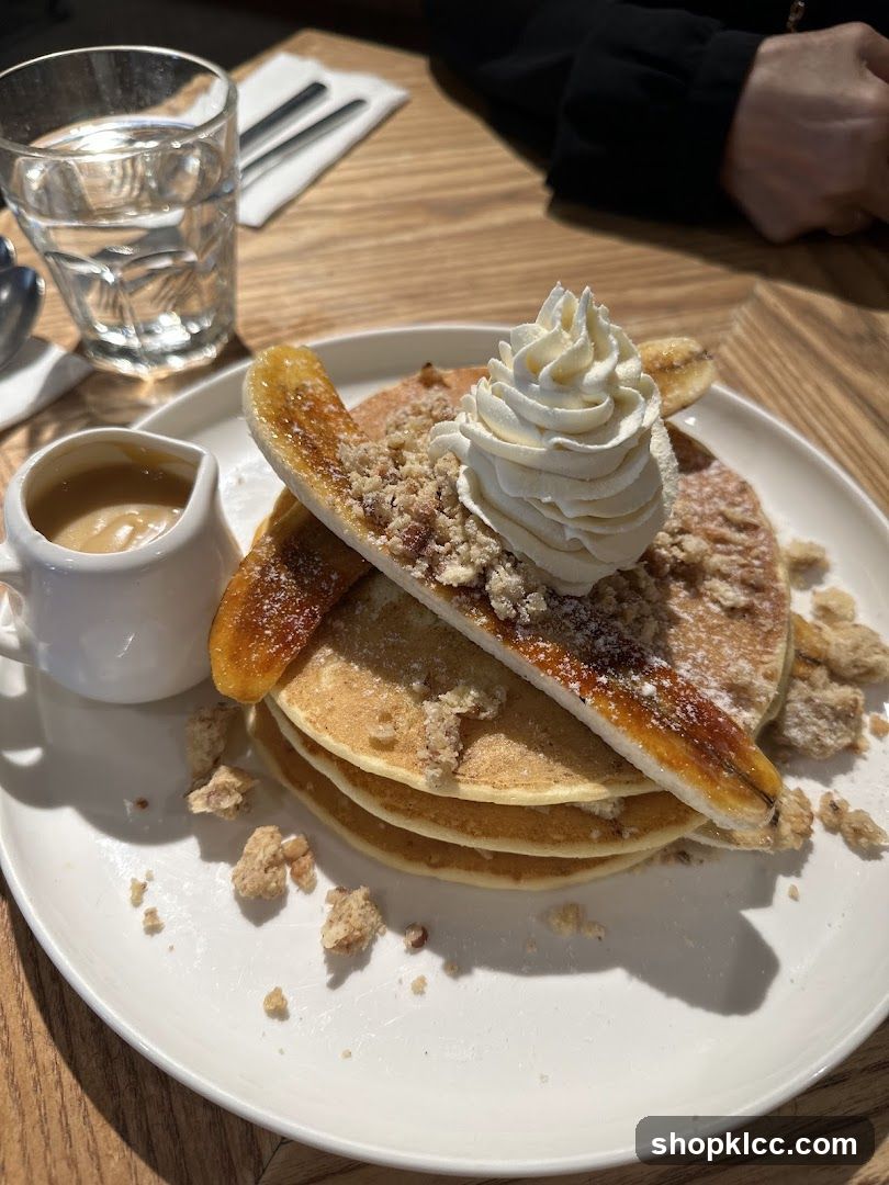 Pancakes with Bananas and Whipped Cream