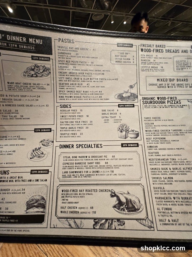 Dinner Menu
