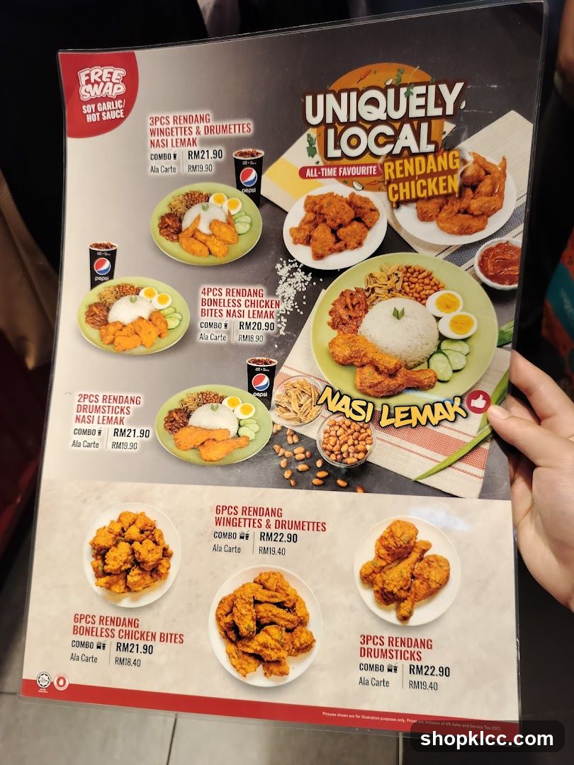 Rendang Chicken Menu