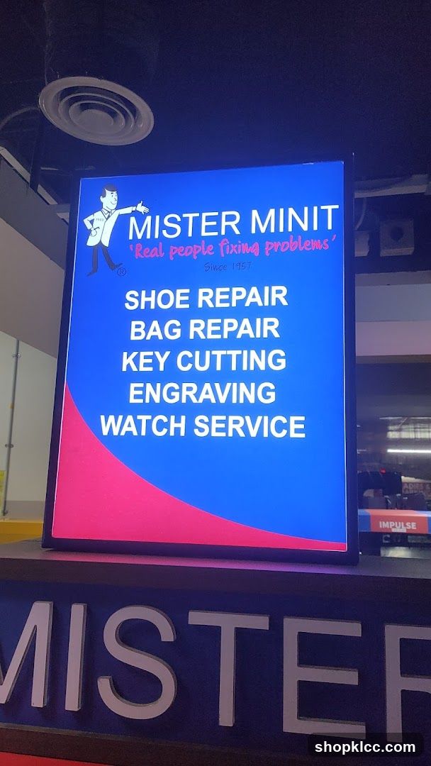 Mister Minit Services Sign