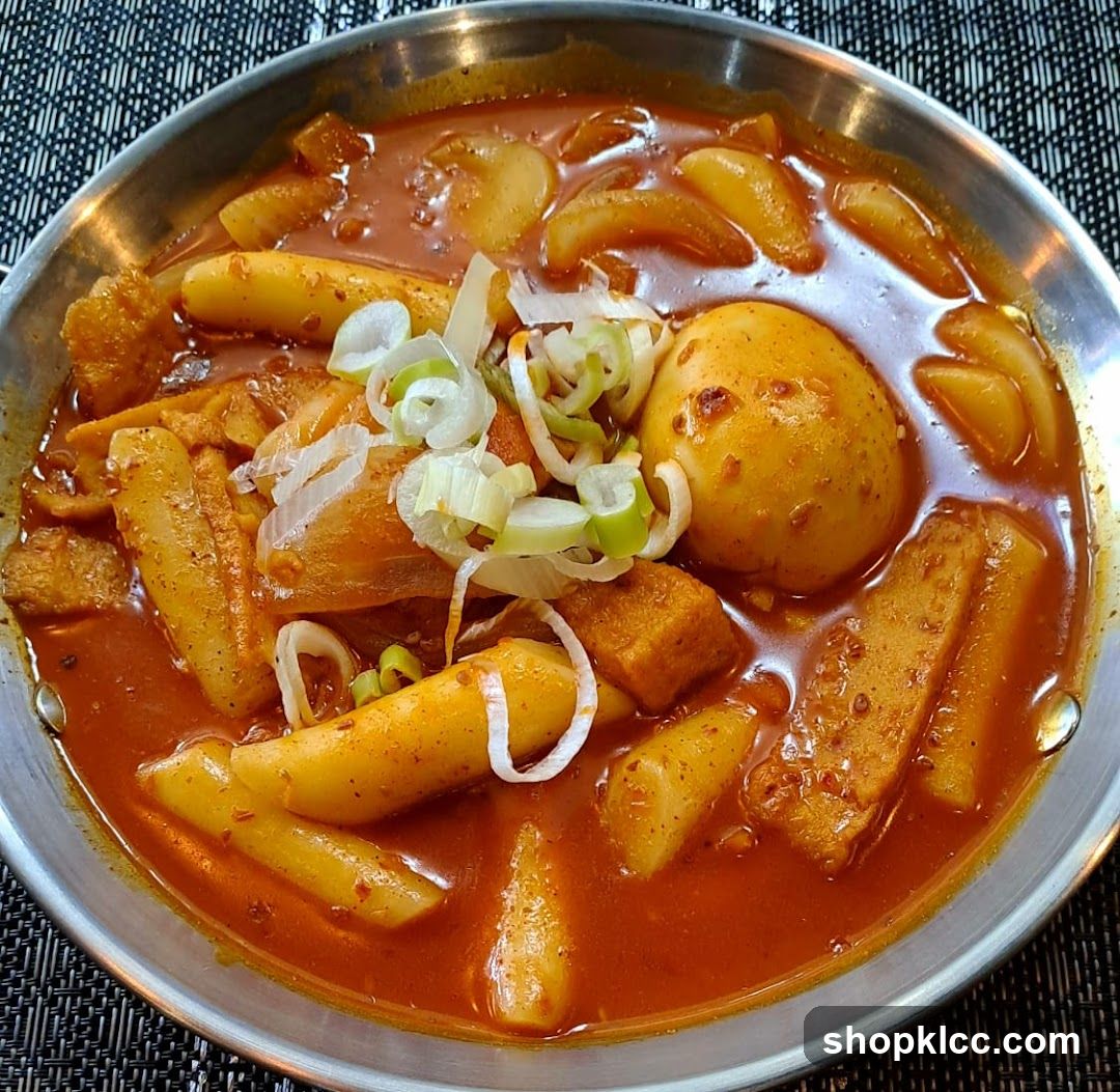 Spicy Korean Rice Cakes with Egg