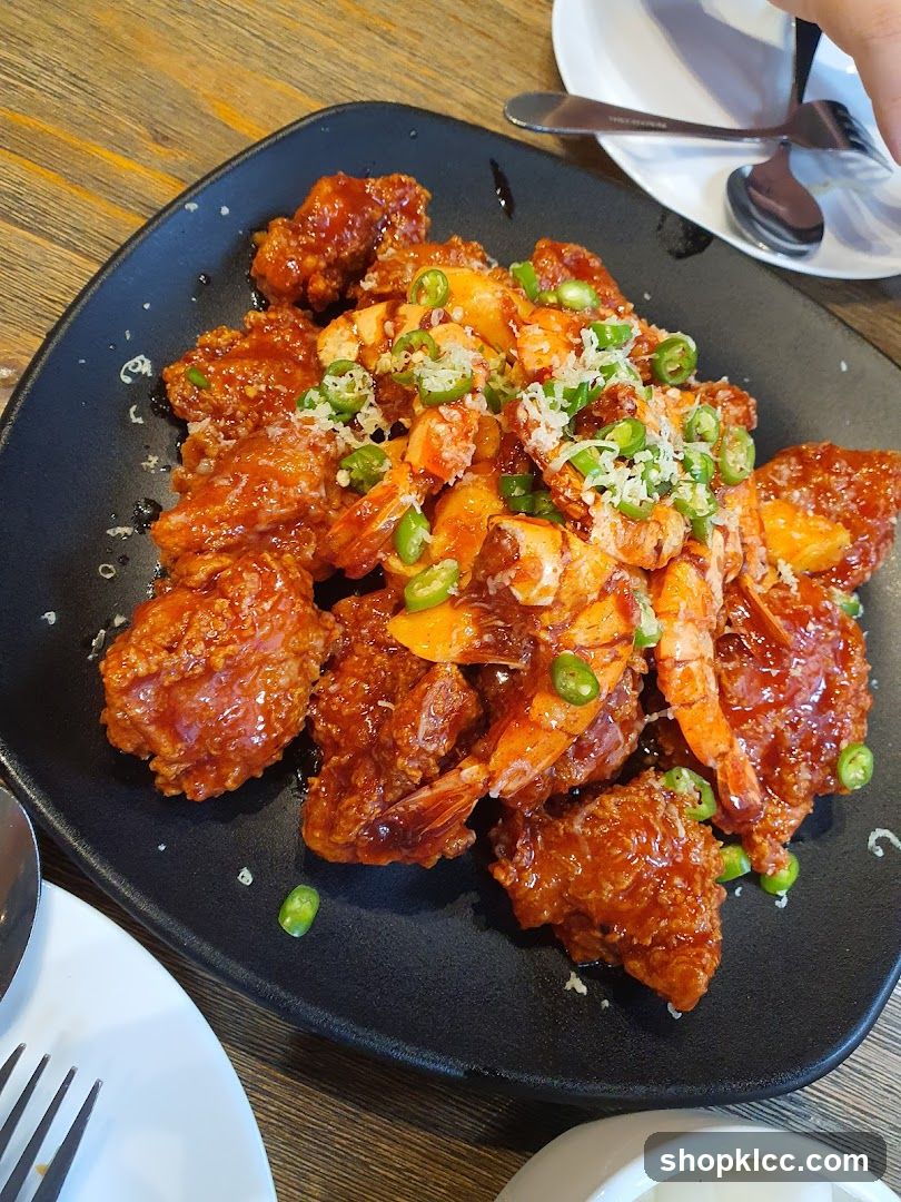 Fried Chicken and Shrimp Dish