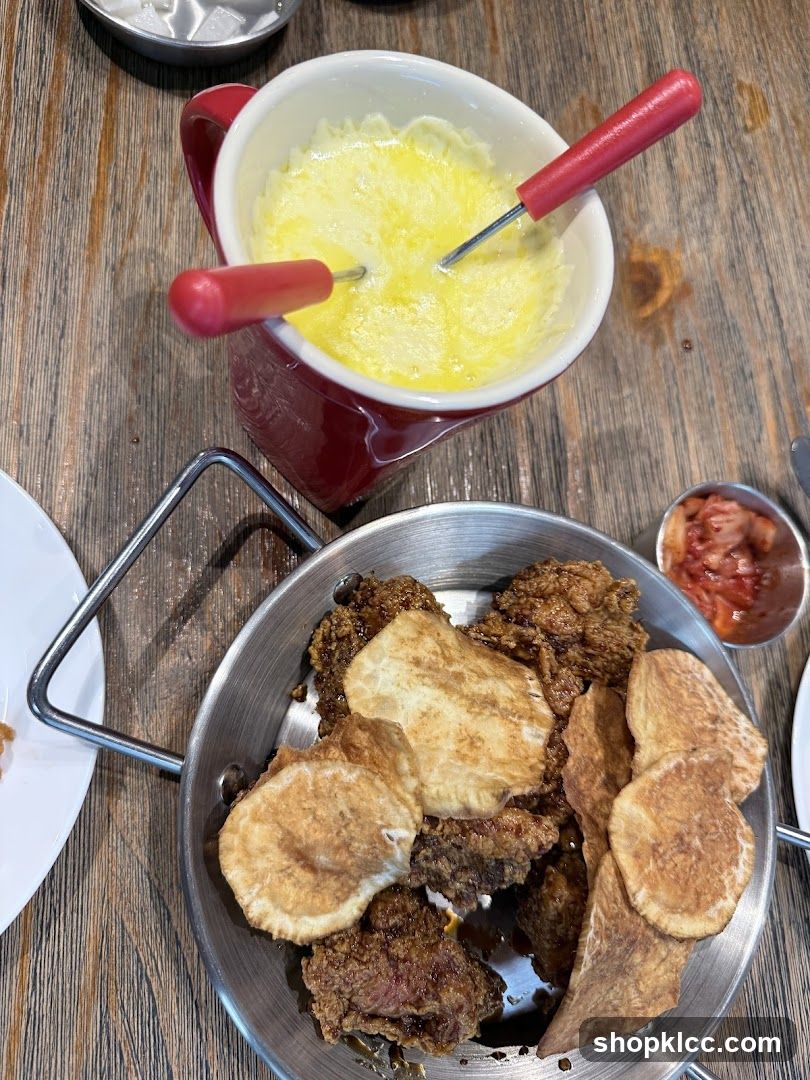 Fried Chicken and Cheese Dip
