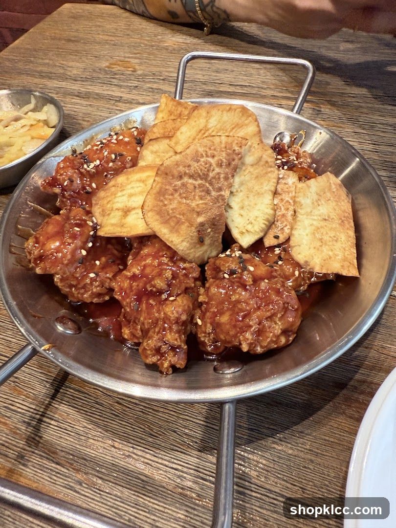 Fried Chicken with Sweet Potato Chips