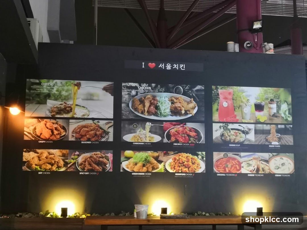 Seoul Chicken Menu