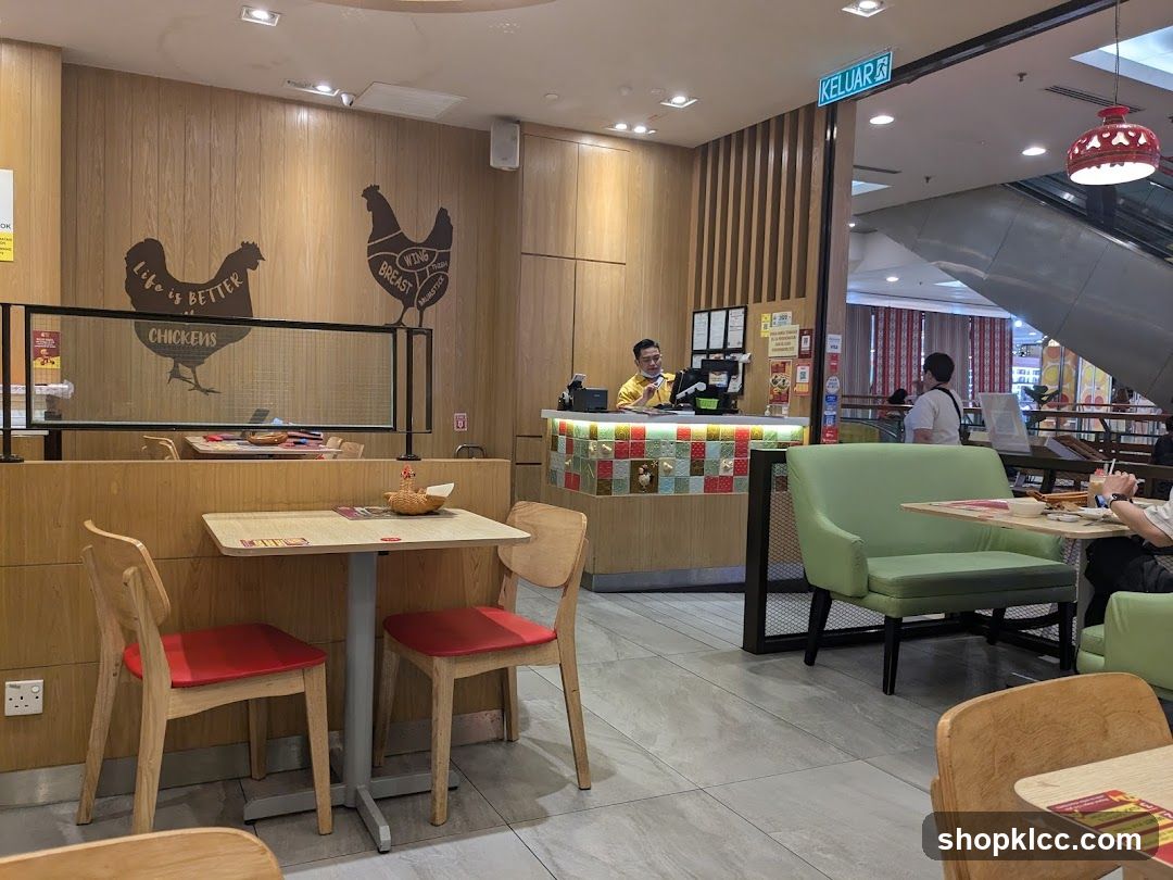 Restaurant Interior with Seating and Counter