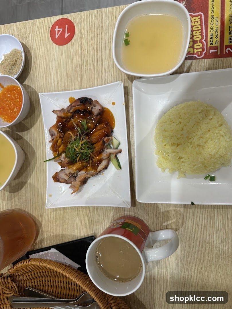 Meal with Roasted Pork and Rice