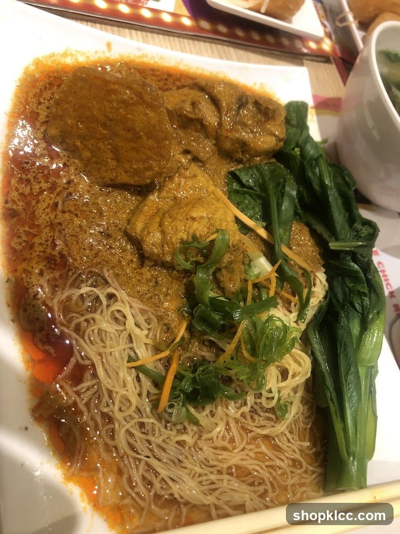 Curry Noodles with Greens