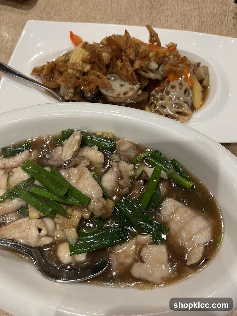 Two dishes of food