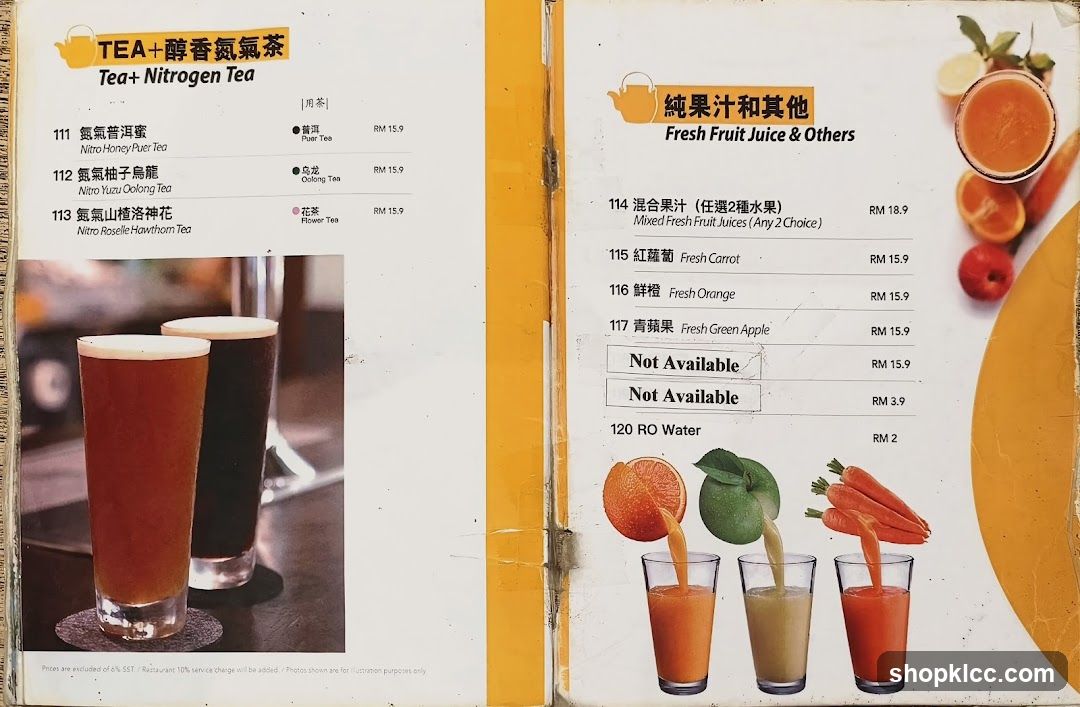 Tea+ Nitrogen Tea & Fresh Fruit Juice & Others