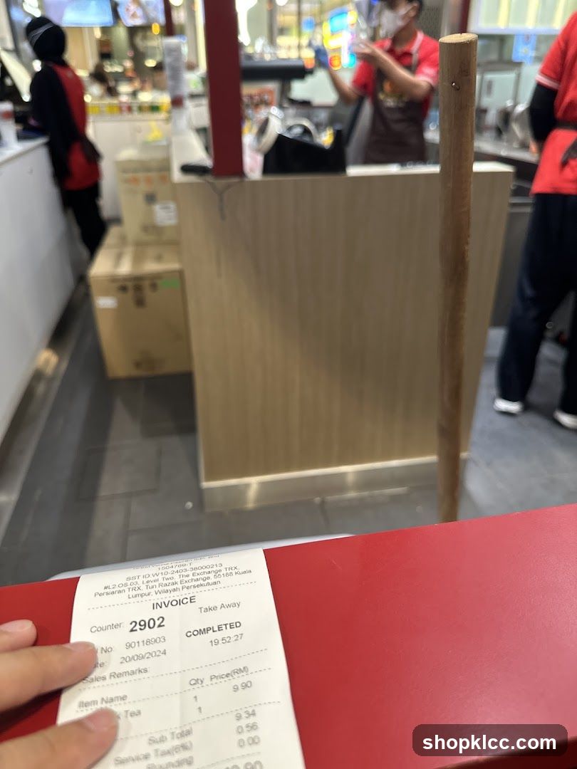 Receipt from a store