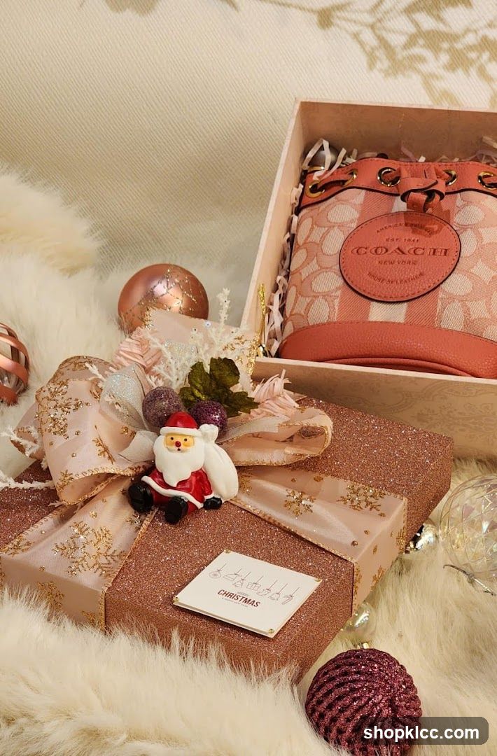 Coach Gift Box with Christmas Decorations